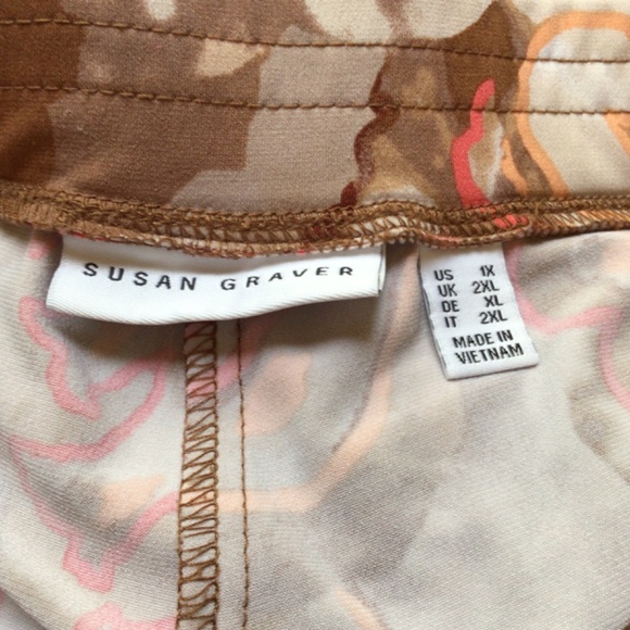 Susan graver pants women’s size 1X stretch wide leg - Picture 6 of 7